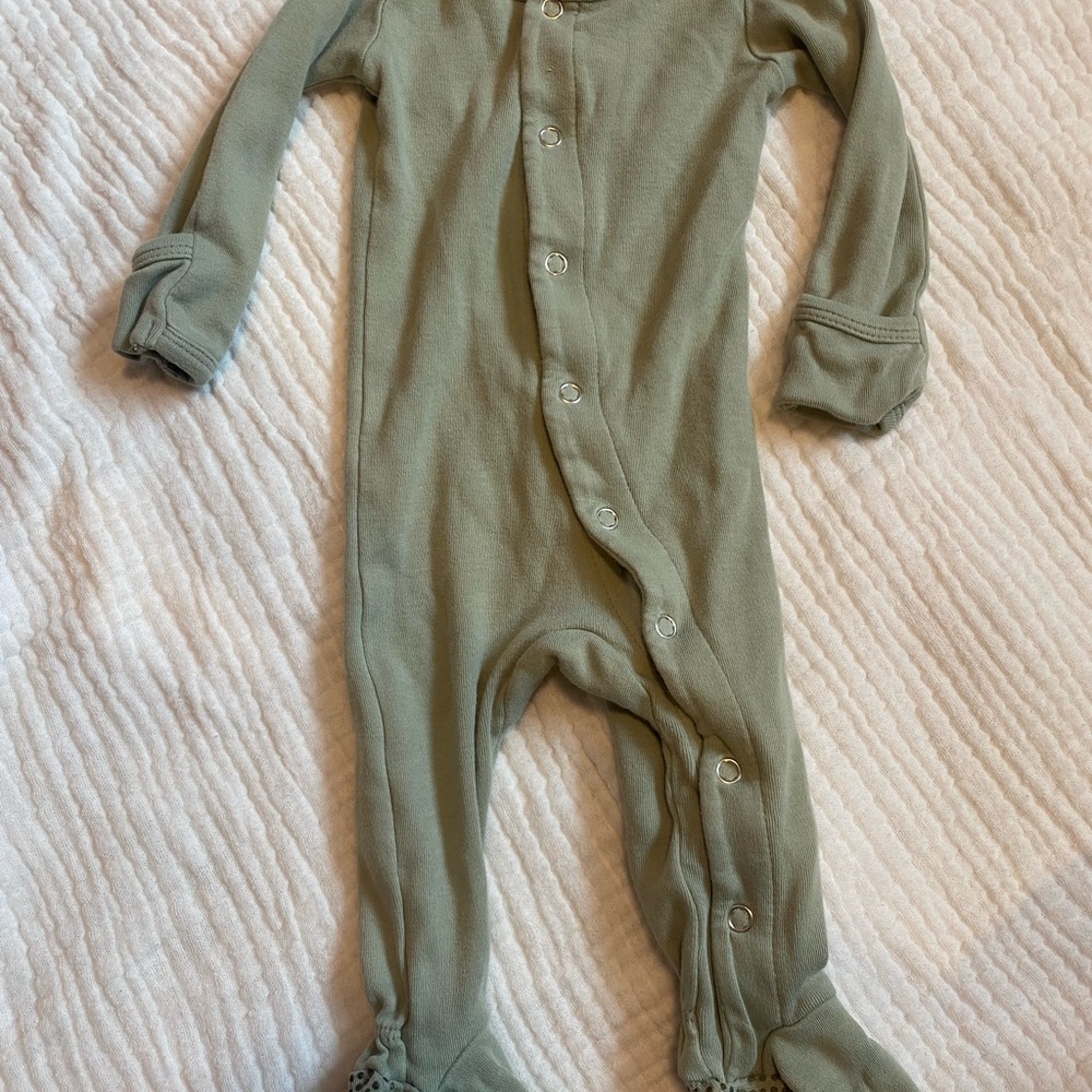 L'ovedbaby Sage Green Kids Footie